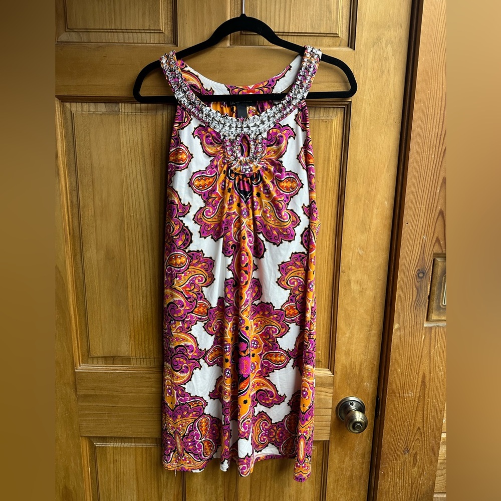 SUMMERTIME BRIGHT EMBELLISHED DRESS